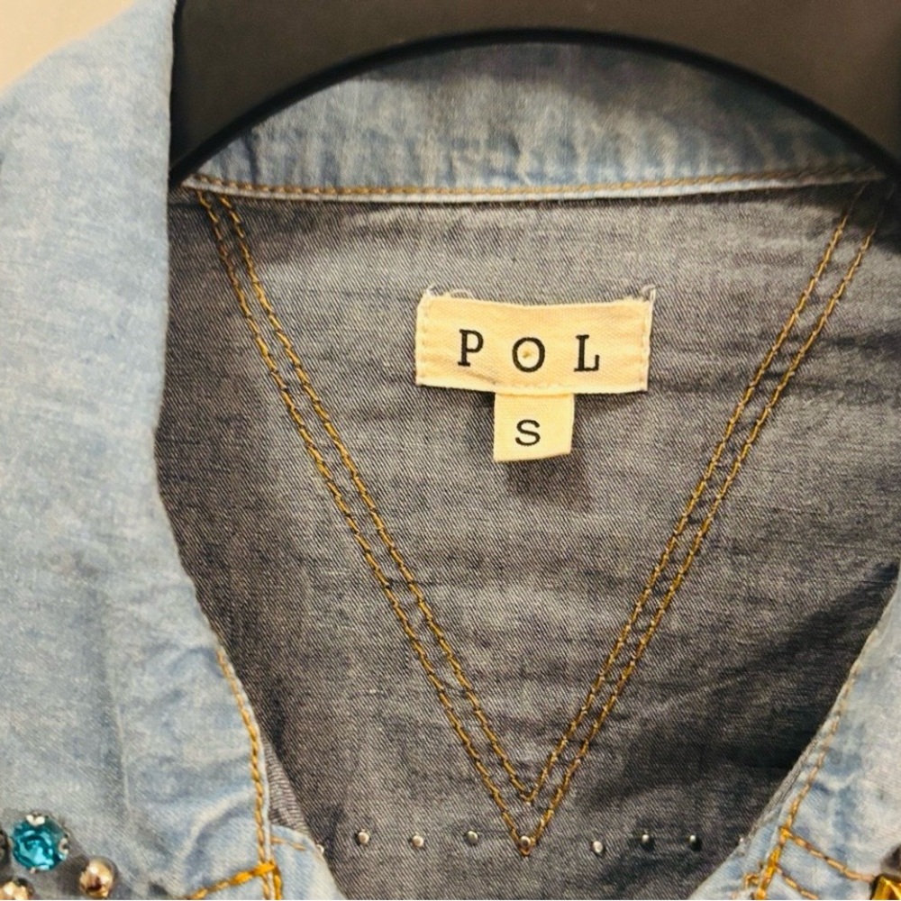 POL Embellished Denim Jacket  SMALL - Picture 6 of 6